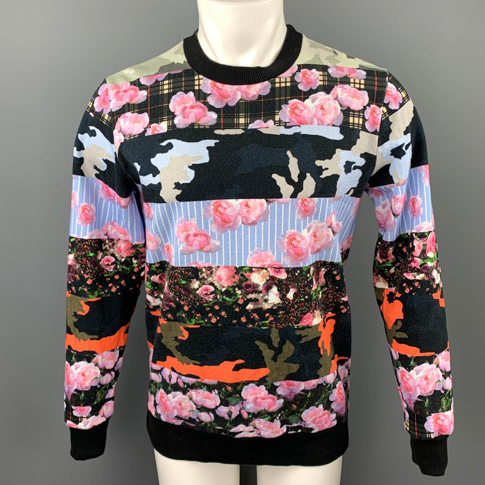 GIVENCHY Pre-Spring 2014 Size XS Multi-Color Print Cotton Crew-Neck Sweatshirt
