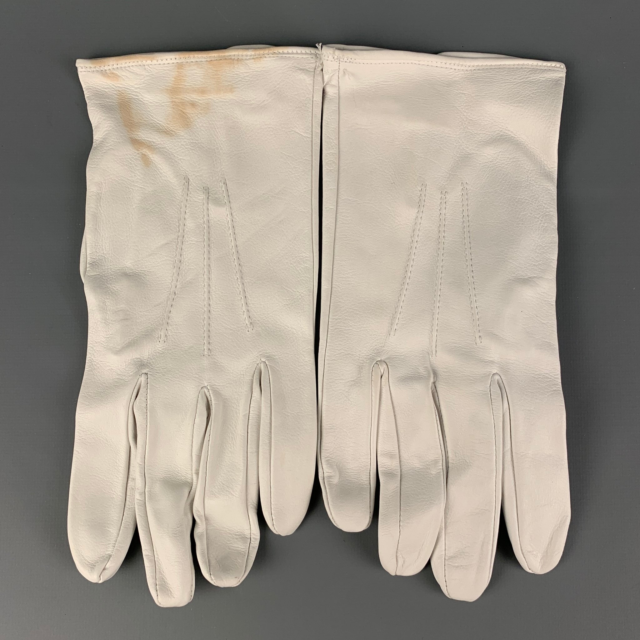 BUDD Size 9 White Leather Gloves