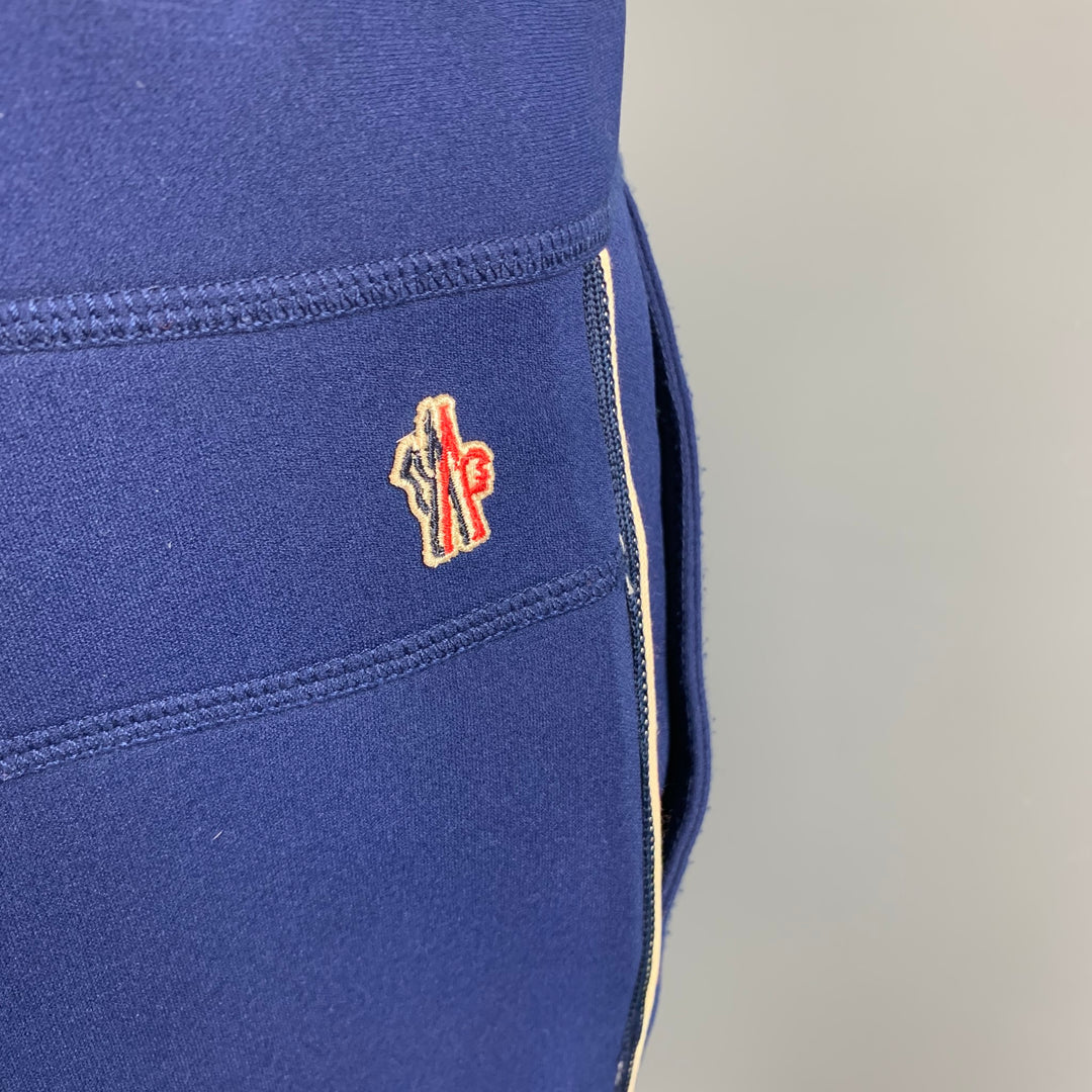 MONCLER Size L Blue Nylon / Cotton Zip Fly Shorts