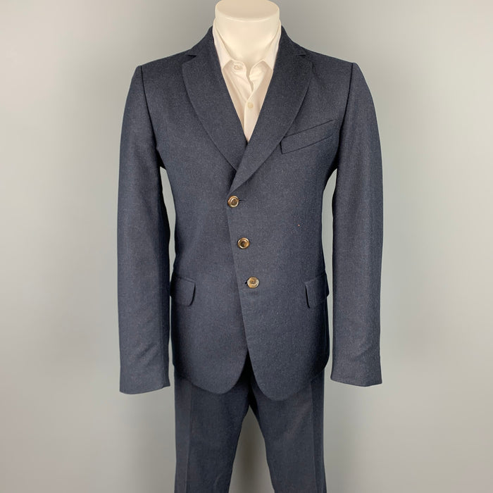 VIVIENNE WESTWOOD MAN Size 40 Navy Wool Notch Lapel Suit