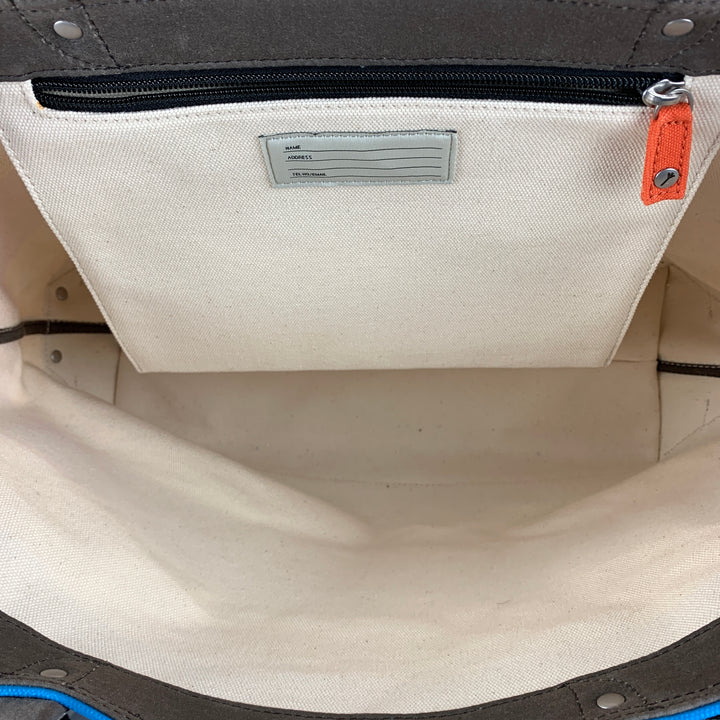 JACK SPADE Bolso tote de lona de algodón con rayas multicolores