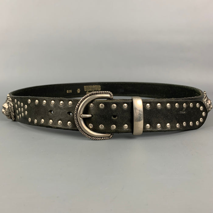 Vintage VERSUS by GIANNI VERSACE Size 38 Black Studded Leather Belt