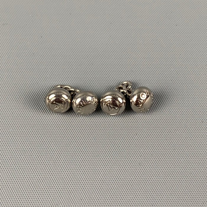 LOUIS VUITTON Silver Engraved Cuff Links
