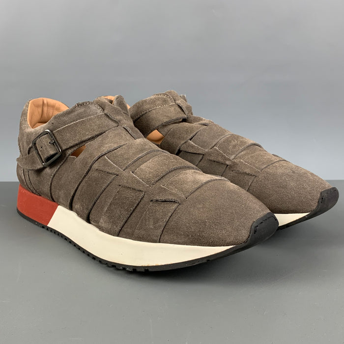 EMPORIO ARMANI Size 9.5 Grey Taupe Sneakers