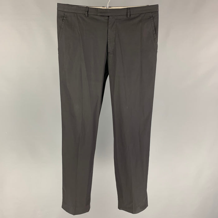 Vintage JEAN PAUL GAULTIER Size 36 Black Wool Polyester Flat Front Dress Pants