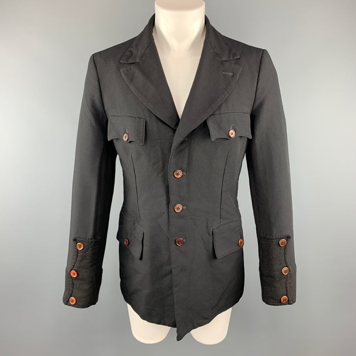 COMME des GARCONS HOMME PLUS M Black Polyester Military Jacket