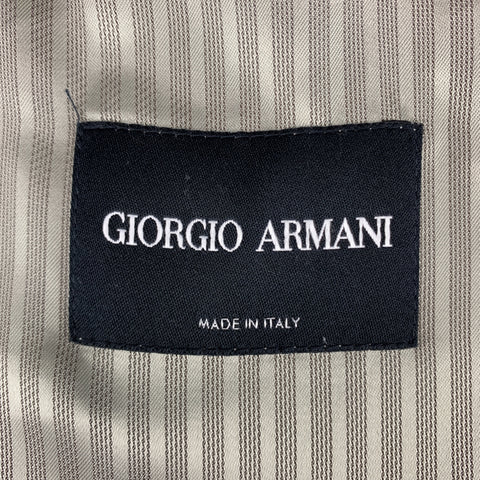 GIORGIO ARMANI Size 6 Khaki Cotton Blend Patch Pocket Jacket