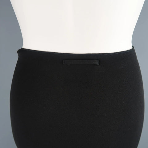 JEAN PAUL GAULTIER Size 10 Black Rayon Asymmetrical Point Hem A Line Skirt JEAN PAUL GAULTIER