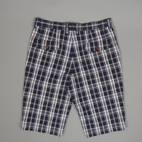 JUNYA WATANABE Size S Navy & White Plaid Cotton Zip Fly Shorts