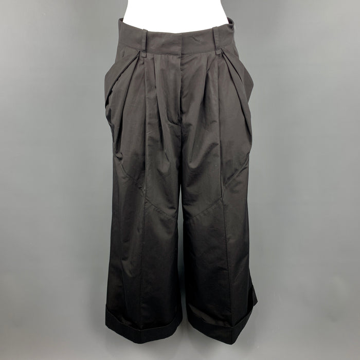 LOUIS VUITTON Size 6 Black Cotton Casual Pants