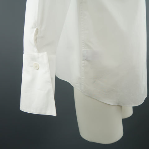 MARNI Size XS White Print Cotton Long Sleeve Shirt