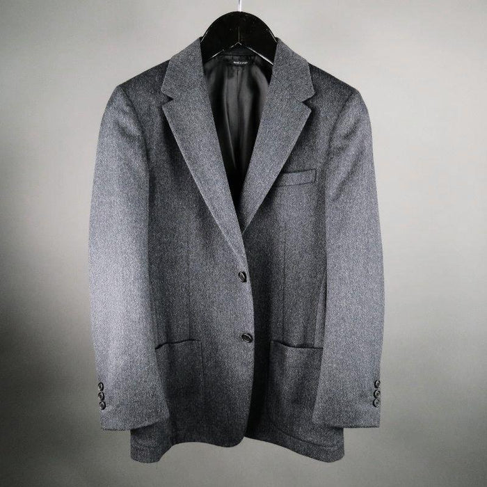 PRADA 40 Regular Charcoal Solid Camel Hair Sport Coat