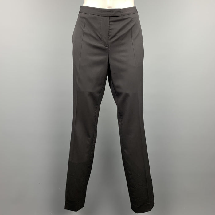 JIL SANDER Size 6 Slate Virgin Wool Straight Leg Dress Pants