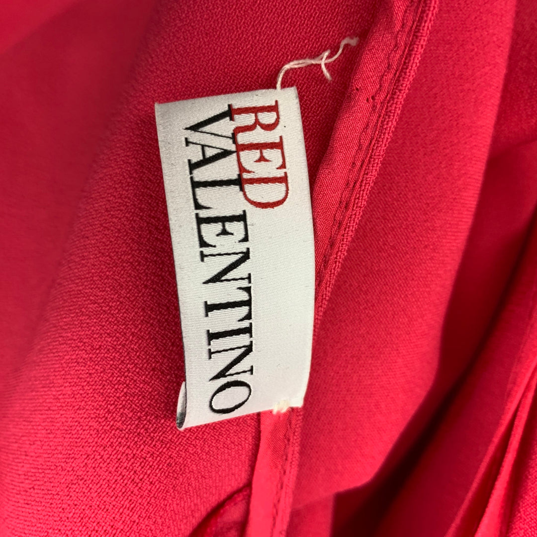 RED VALENTINO Size 2 Coral Polyester Long Sleeve Dress