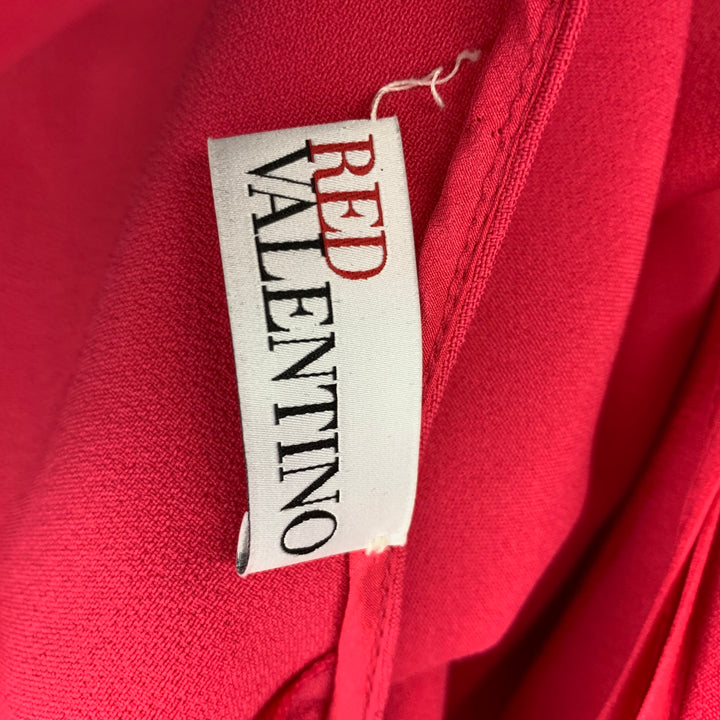 RED VALENTINO Size 2 Coral Polyester Long Sleeve Dress