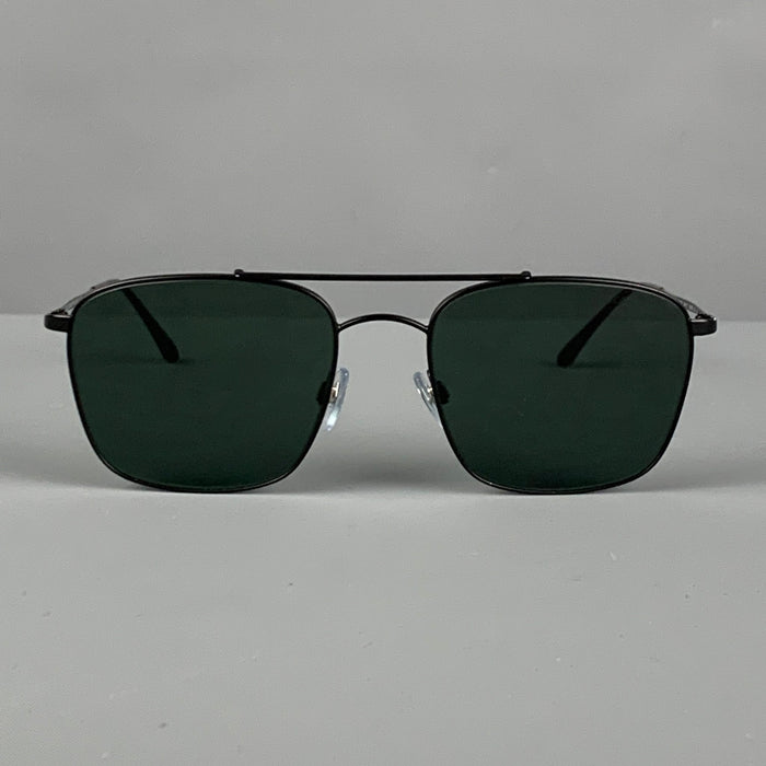 GIORGIO ARMANI AR 6080 Black Metal Aviator Sunglasses