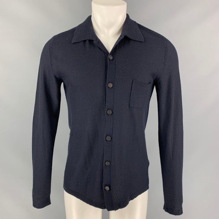 BURBERRY PRORSUM Size S Navy Cashmere Cardigan Sweater