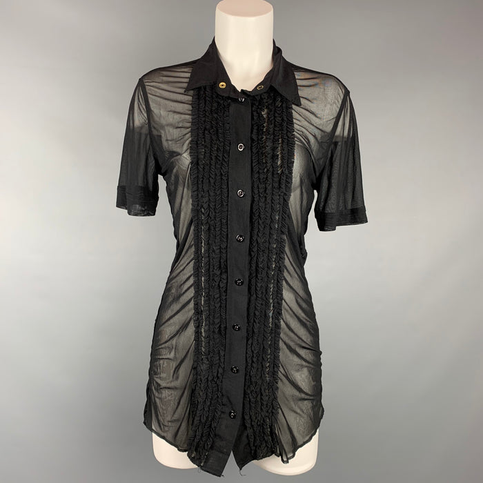 Vintage JEAN PAUL GAULTIER Size M Black Polyamide Shirt