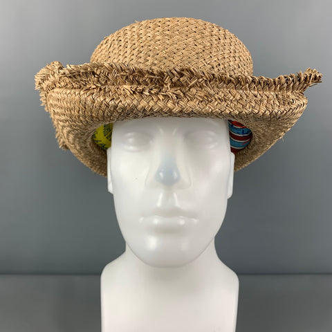 VIVIENNE WESTWOOD Size One Size Natural Multi-color Woven Straw Hat