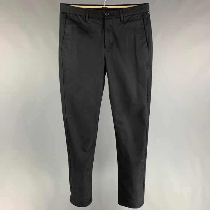 ACNE Size 36 Black Cotton Zip Up Casual Pants