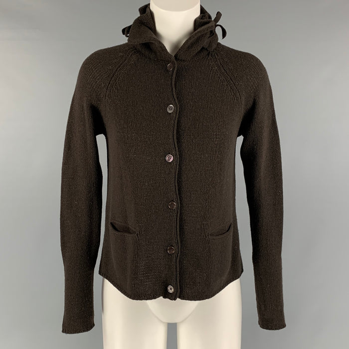 MARNI Size 4 Brown Wool & Cashmere Solid Cardigan