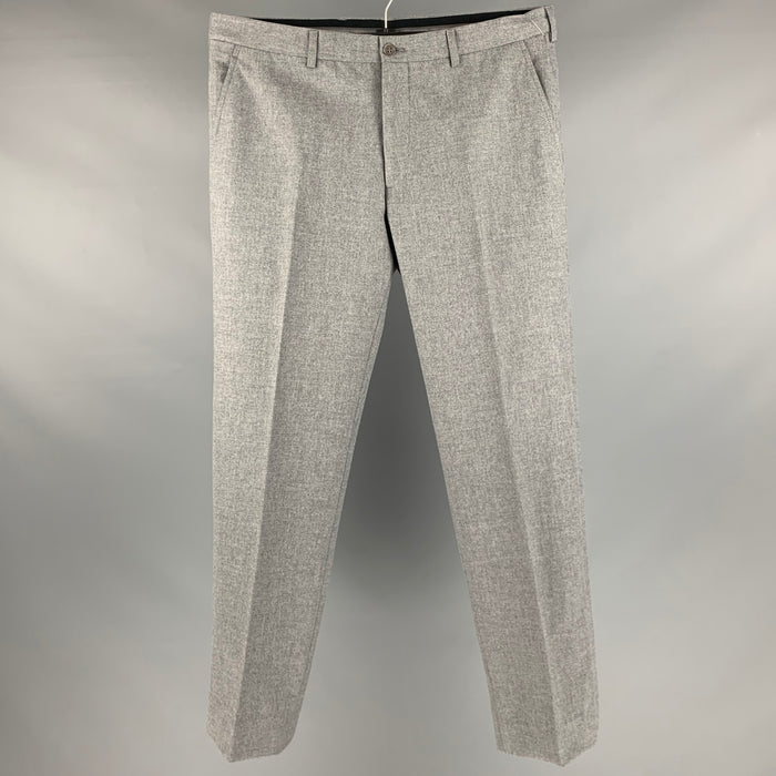 GIORGIO ARMANI Size 34 Grey Solid Wool Blend Zip Fly Dress Pants