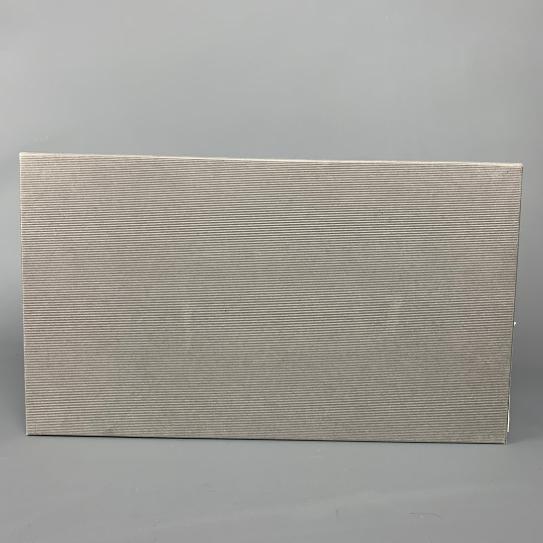 THOM BROWNE Size 6 Grey & Black Color Block Leather Cap Trainer Sneakers