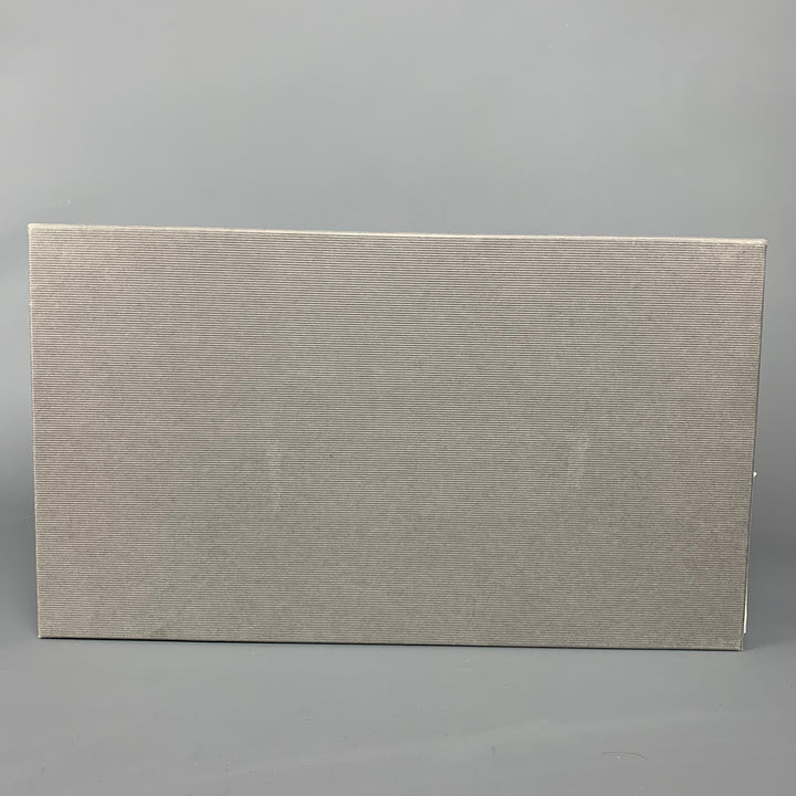 THOM BROWNE Size 6 Grey & Black Color Block Leather Cap Trainer Sneakers