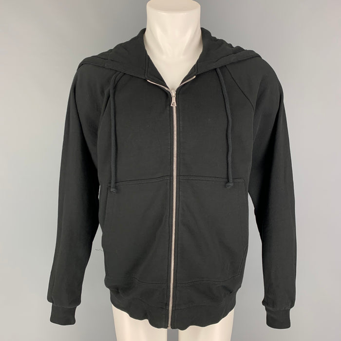 DRIES VAN NOTEN Size S Black Cotton Zipped Hood Jacket