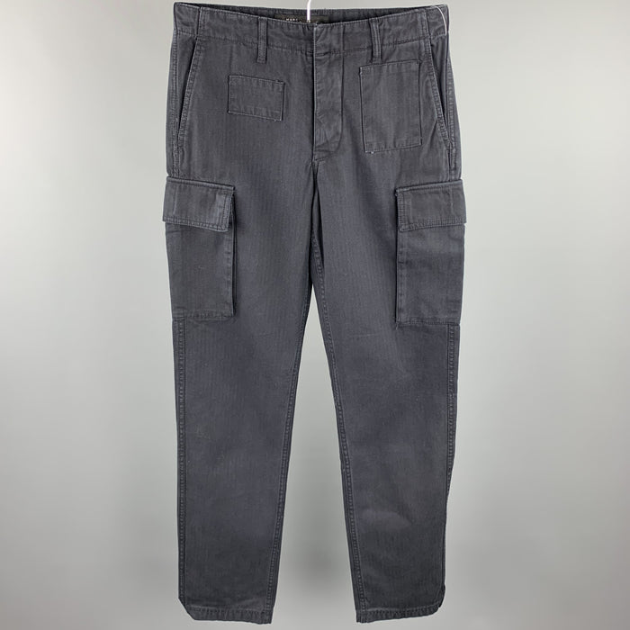 MARC by MARC JACOBS Talla 28 Pantalones casuales cargo de algodón azul marino