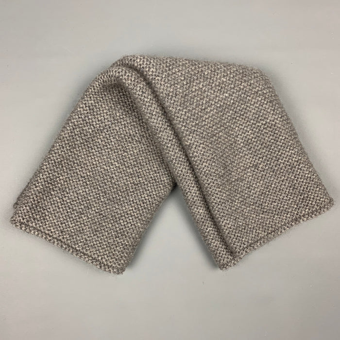 LORO PIANA Grey Knitted Cashmere Eternity Shawl