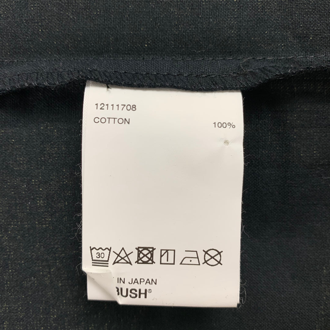 AMBUSH Talla L Chaqueta kimono de algodón con gráfico dorado negro