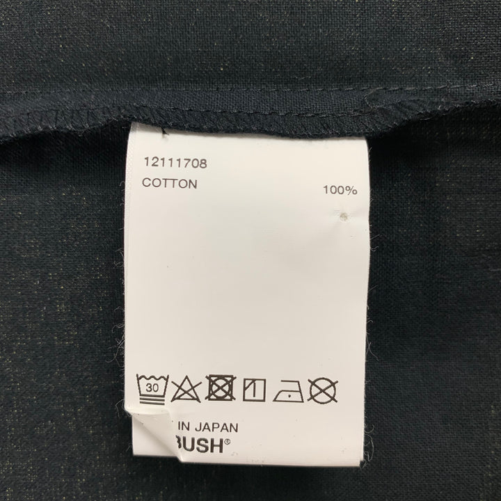 AMBUSH Talla L Chaqueta kimono de algodón con gráfico dorado negro