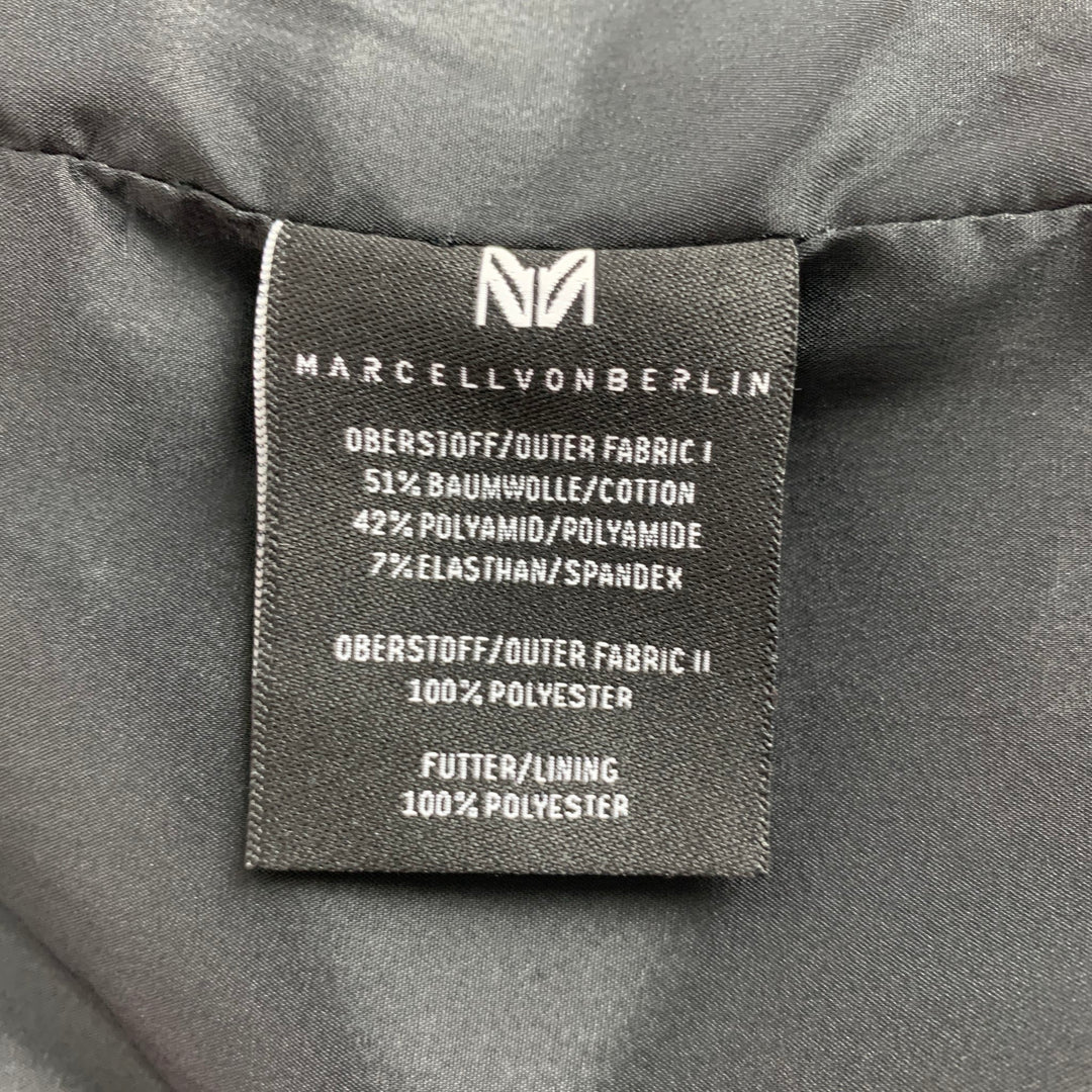 MARCELL VON BERLIN Talla 36 Abrigo deportivo de mezcla de algodón con estampado negro