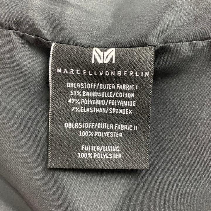 MARCELL VON BERLIN Talla 36 Abrigo deportivo de mezcla de algodón con estampado negro