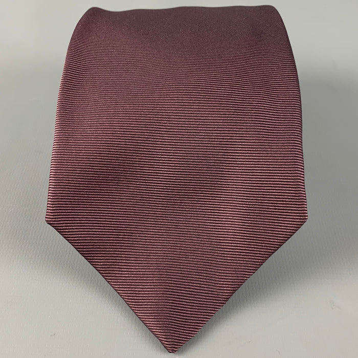 ENRICO ISAIA Brown Silk Twill Tie