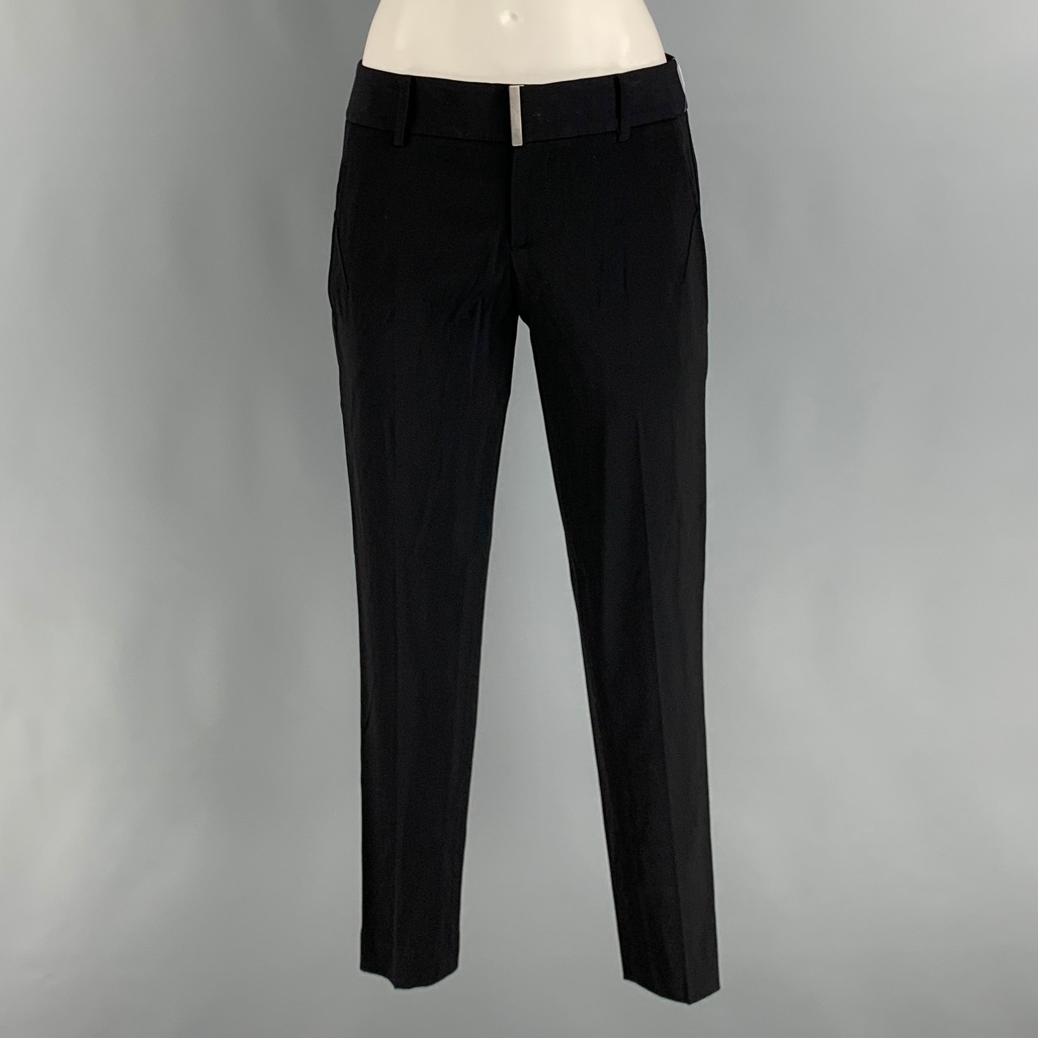 HELMUT LANG Size 2 Black Viscose Blend Tapered Casual Pants – Sui Generis  Designer Consignment