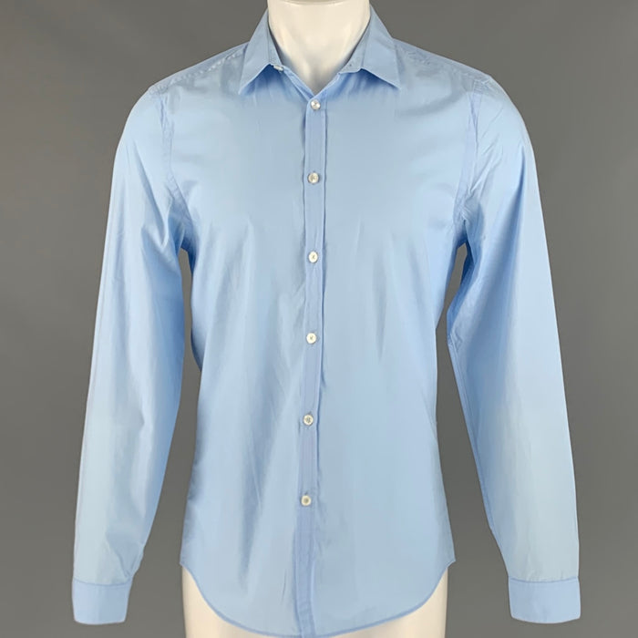 PAUL SMITH Camisa de manga larga de algodón azul talla S
