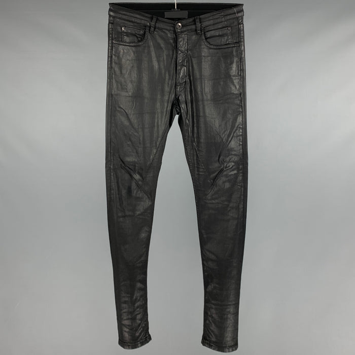 DRKSHDW Size 31 Black Cotton Spandex Slim Button Fly Jeans