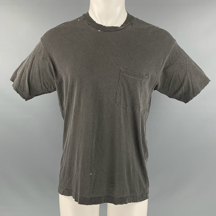JOHN ELLIOTT Size XS Grey Distressed Short Sleeve Shirt