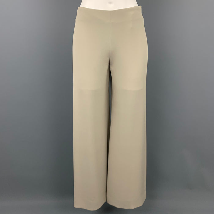 GIORGIO ARMANI Size 0 Grey Silk Wide Leg Dress Pants