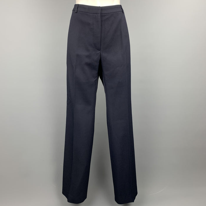DRIES VAN NOTEN Size 10 Navy Wool Blend Solid Straight Dress Pants