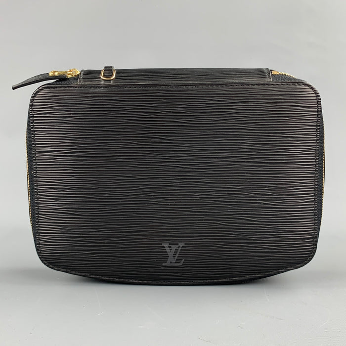 LOUIS VUITTON Ponche Monte Carlo Black Textured Epi Leather Jewelry Case