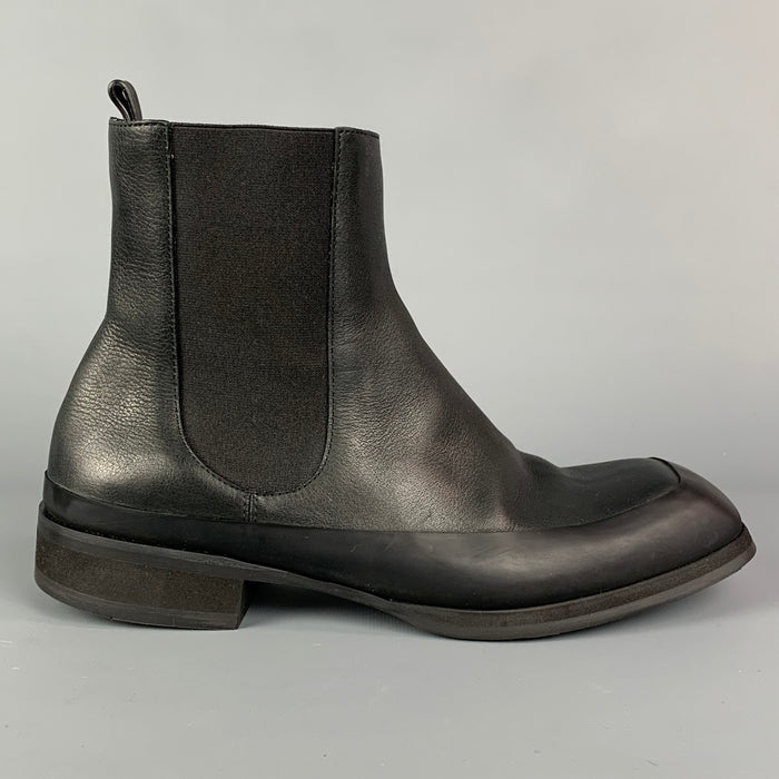 THE ROW Size 9 Black Leather Square Toe Boots