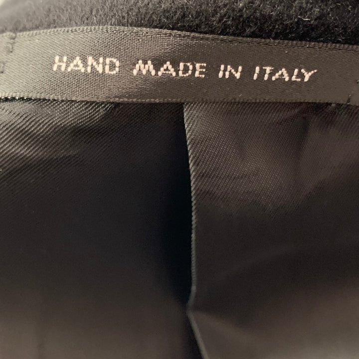FACONNABLE Manteau boutons cachés en cachemire noir taille 48