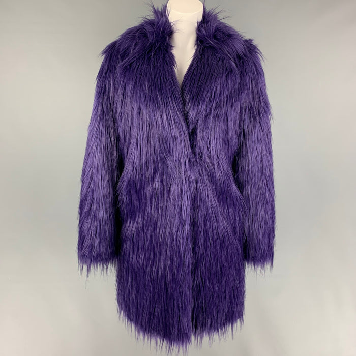 MICHAEL by MICHAEL KORS Size XS Purple Modacrylic Textured Coat