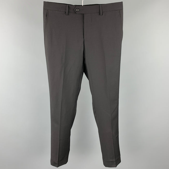 ROBERTO CAVALLI Size 30 Black Wool Zip Fly Dress Pants