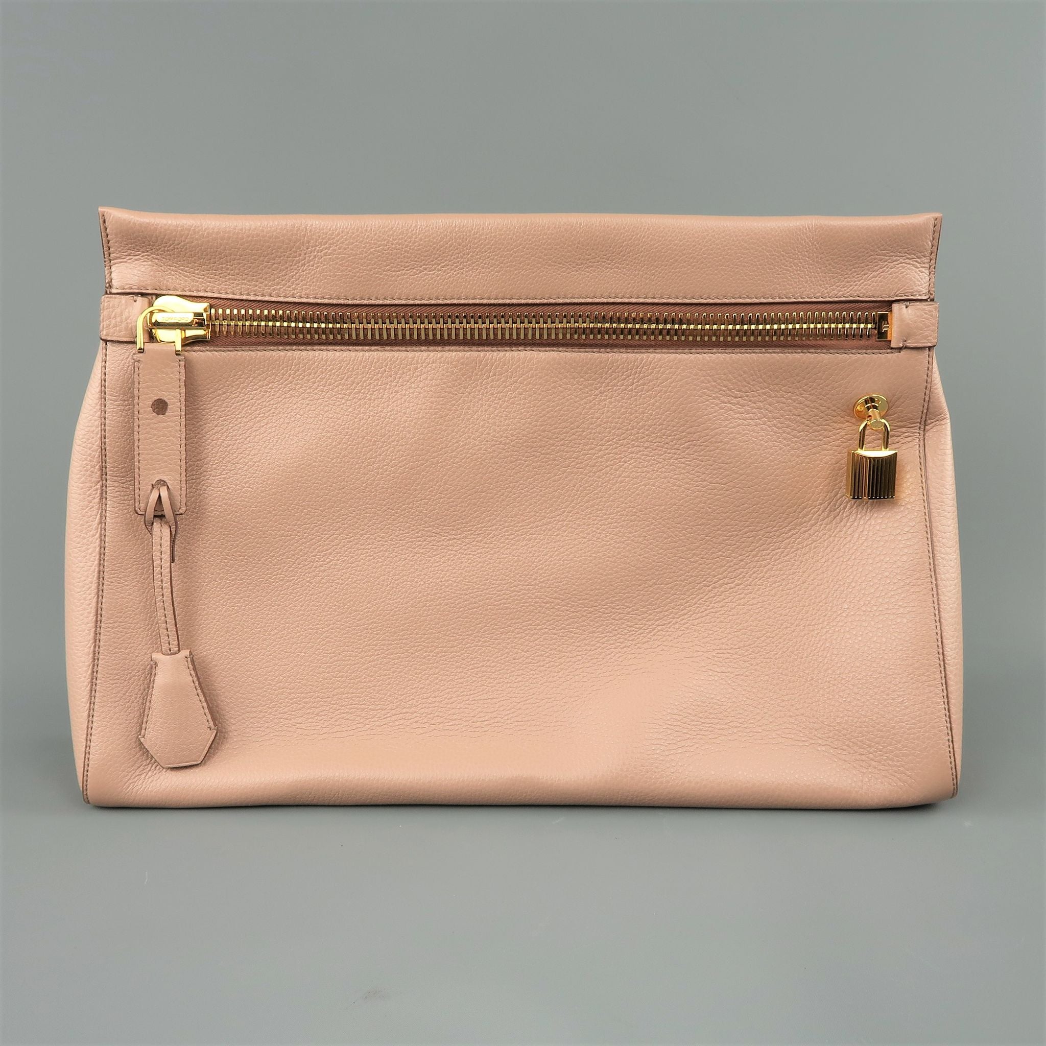 Tom Ford Alix Large Leather Clutch w/Zipper – Cris Consignment