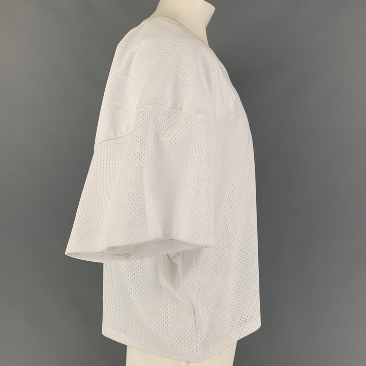 FEAR OF GOD Manuel Fifth Collection Size L/XL White Polyester / Silk Jersey Oversized T-shirt