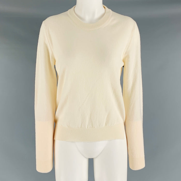 MAISON MARGIELA Size M Cream Crew-Neck Pullover